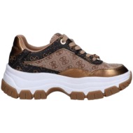  sneaker guess berrett fltberlel12-beige brown γυναικείο