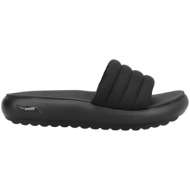  slides skechers padded puffer with arch fit 119782-bbk-bbk-black γυναικείο