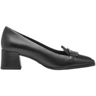  μοκασίνια tamaris δερμάτινα με αγκράφα και χοντρό τακούνι 1-22300-43-001-black γυναικείο