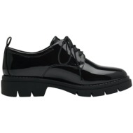  μοκασίνια tamaris λουστρίνι με κορδόνι 1-23302-41-018-black patent γυναικείο