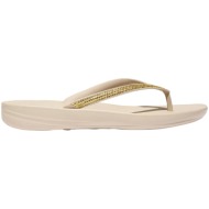  slides fitflop sparkle classic iqushion r08-a20-stone beig γυναικείο