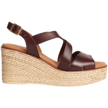 πλατφόρμες ale δερμάτινες 8y23361-brown