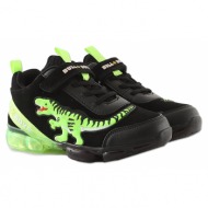  sneaker bull boys dinosauro mid lights nero bb2131-nero