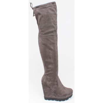 tammi over the knee boot, γκρι - 38274/2