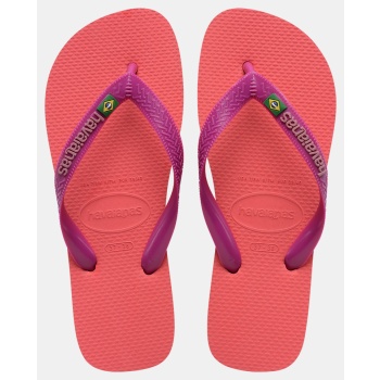 havaianas brasil logo coral/pink