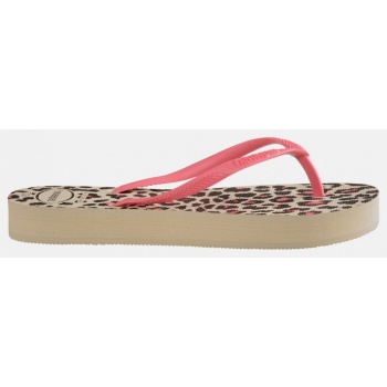 havaianas slim flatform animal print