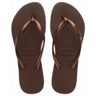  havaianas slim dark brown/metal acoused 4000030.5964