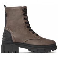 μποτάκια s.oliver lace boot flat 5-25220-41 300 brown