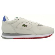 αθλητικά παπούτσια lacoste υποδημα ανδρικο linetrack 124 1 sma 37-47sma0004w1b w1b off wht/blu/red