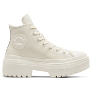  converse chuck taylor all star heel leather platform a10370c λευκό