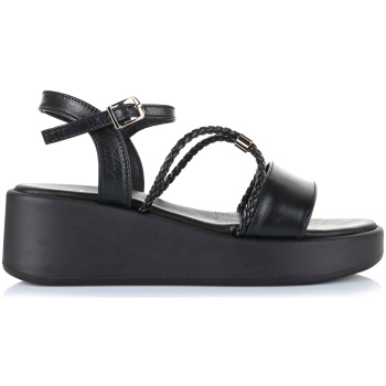 δερμάτινα flatforms σανδάλια mariella