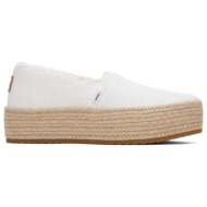  γυναικεία flats εσπαντρίγιες toms - toms white canvas wm valcia esp 10019820