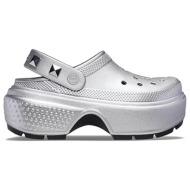  γυναικείες πλατφόρμες clogs crocs - stomp metallic