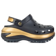  πέδιλα-σανδάλια γυναικεία crocs μαύρο 210368-072 mega crush metallic clog 251