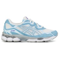  sneakers ανδρικά asics λευκό-σιέλ 1203a383-107 gel nyc 252