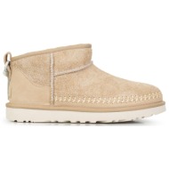  μπότες - μποτάκια γυναικείες ugg μπεζ 1171538-mdsd classic ultra mini biarritz 261