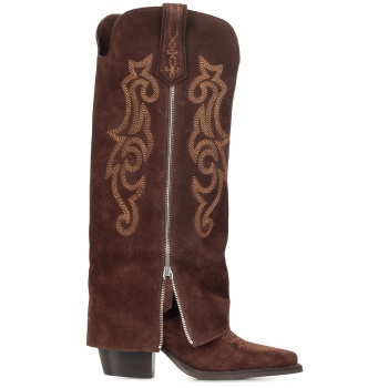 μπότες - μποτάκια γυναικείες skins καφέ