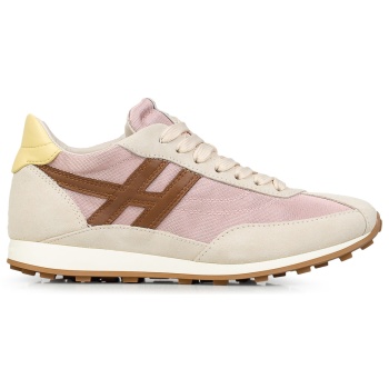 sneakers γυναικεία hogan μπεζ-ροζ