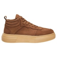  funky buddha ανδρικά δερμάτινα sneakers fbm010-014-08 καφέ