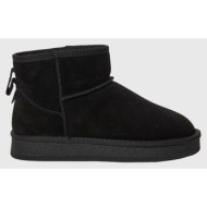  funky buddha γυναικεία δερμάτινα μποτάκια fbl012-118-08 μαύρο