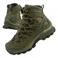  salomon l40723100 γυναικεία ορειβατικά παπούτσια αδιάβροχα με μεμβράνη gore-tex πράσινα