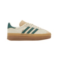  adidas gazelle bold magic beige collegiate green women`s id7056 mbs