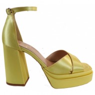  smart cronos γυναικεία παπούτσια πέδιλα 7409-187 κίτρινο
