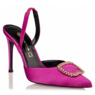  envie shoes γυναικεία παπούτσια γόβες e02-16063-54 φούξια σατέν