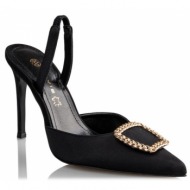 envie shoes γυναικεία παπούτσια γόβες e02-16063-34 mαύρο σατέν