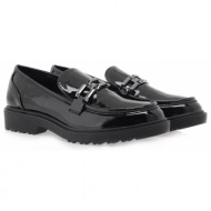  exe γυναικεία παπούτσια loafers μοκασίνια 025-85l μαύρο ατσαλί