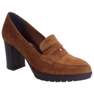  katia shoes γυναικεία παπούτσια γόβες κ34-4898 ταμπά καστόρι δέρμα