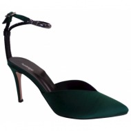  alessandra paggioti γυναικεία παπούτσια γόβες 81201 πράσινο σατέν