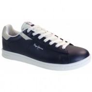  pepe jeans player basic sneakers ανδρικά παπούτσια pms30902-595 μπλέ
