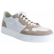  commanchero sneakers ανδρικά παπούτσια 72281-428 μπέζ-λευκό δέρμα