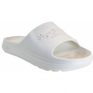  pepe jeans beach slide unisex παντόφλες pls70131-801 λευκό