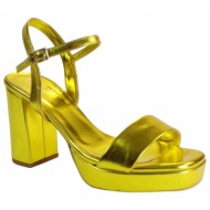  katia shoes γυναικεία παπούτσια πέδιλα 36-3582 χρυσό μεταλικό
