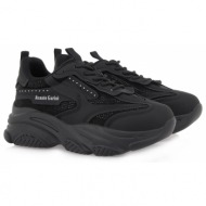  renato garini γυναικεία παπούτσια sneakers 02r-018 μαύρο μαύρο στράς r103r0182b52