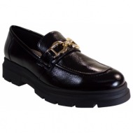  fardoulis shoes γυναικεία παπούτσια loafers μοκασίνι 126-51 μαύρο δέρμα