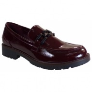  envie shoes γυναικεία παπούτσια loafers v57-18180-39 μπορντώ