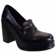  robinson γυναικεία παπούτσια γόβες 126575 μαύρο δέρμα