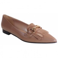  fardoulis shoes γυναικεία παπούτσια loafers 1101-03 κάμελ δέρμα
