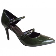 γόβες dominique shoes γυναικεία παπούτσια  81351 πράσινο λουστρίνι
