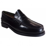  road αντρικά παπούτσια loafers scbr μαύρο δέρμα