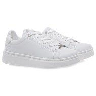  renato garini γυναικεία παπούτσια sneakers 291-57q λευκό ασημί στάμπα s157q291209b