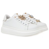  renato garini γυναικεία παπούτσια sneakers 706-19r λευκό κροκό s119r706225p