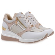  renato garini γυναικεία παπούτσια sneakers 19r-450 off white στάμπα λευκό s119r45034a6