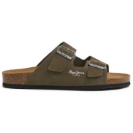  pepe jeans bio suede σανδαλι ανδρικο pms90112-765 χακί