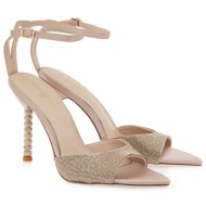  alessandra bruni πέδιλα γυναικεία 700-025 πλατινα σατεν στρας u470002568l7