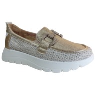 μοκασίνια my soft γυναικεία παπούτσια  25m269 πλατίνα