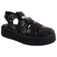  commanchero γυναικεία πέδιλα 51272-721 μαύρο δέρμα